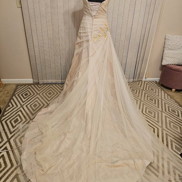 The Anjolique Wedding dress Champagne in 8 NWT - Picture 4 of 10